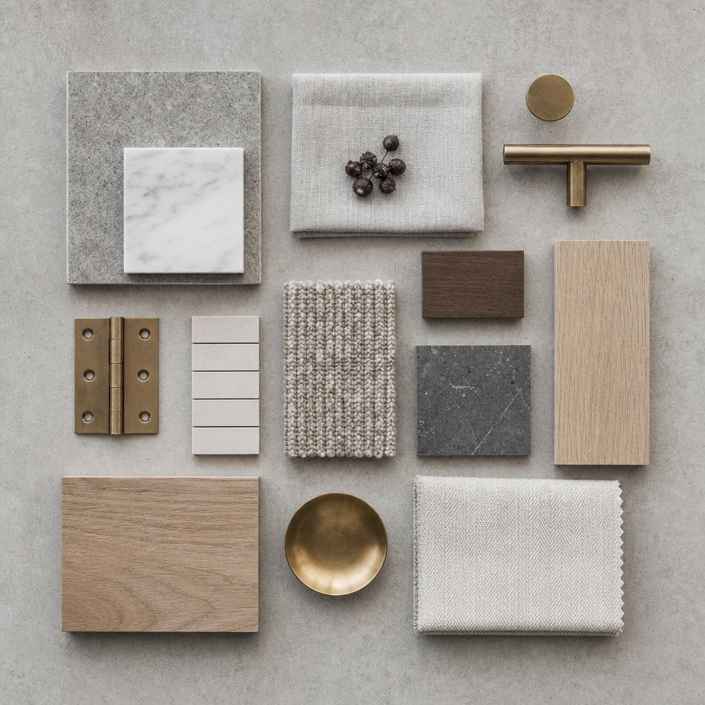 Material samples used in the Exousia studio